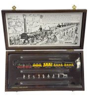 Minitrix "Der Adler" 150 Jahre Deutsche Eisenbahn / Holzbox mit Zinnfiguren /Top