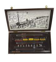 Minitrix "Der Adler" 150 Jahre Deutsche Eisenbahn / Holzbox mit Zinnfiguren /Top