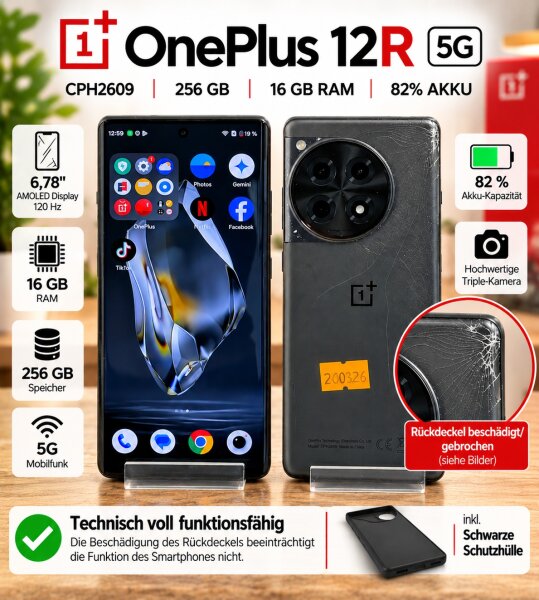 OnePlus 12R 5G (CPH2609) 256GB / 16GB RAM / siehe Bescheibung