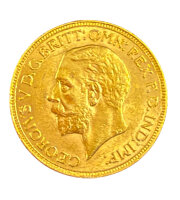 Gold Sovereign "1913" Georg V. / Royal Mint London Goldmünze / f. Stempelglanz