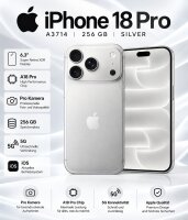 Apple iPhone 18 Pro / 256GB / Silver / A3714 / OVP / Brandneu