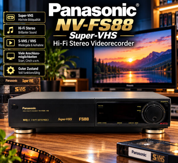 Panasonic "NV-FS88" Super-VHS Hi-Fi Stereo Videorecorder / FB / Guter Zustand