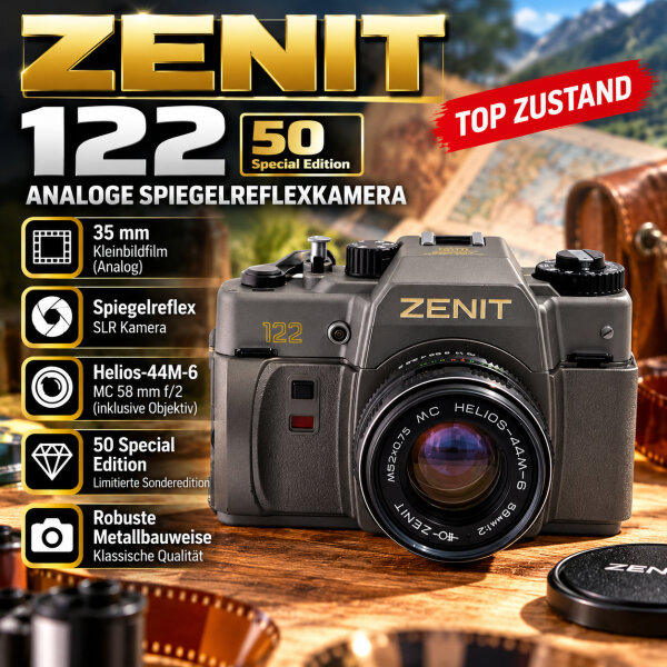Zenit 122 "50 Special Edition" Analoge Spiegelreflexkamera / 35 mm / Top Zustand