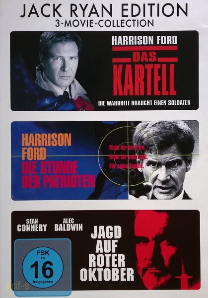 Jack Ryan Edition /Das Kartell/Die Std. der Patrioten/Jagd auf R. Oktober / DVD