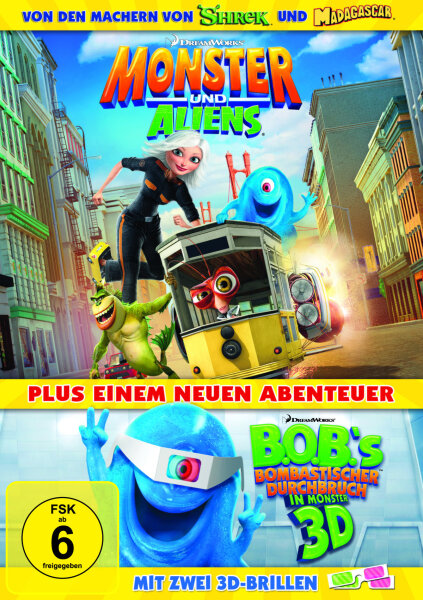 Monster und Aliens  (+2 3D-Brillen) / DVD - Top Zustand
